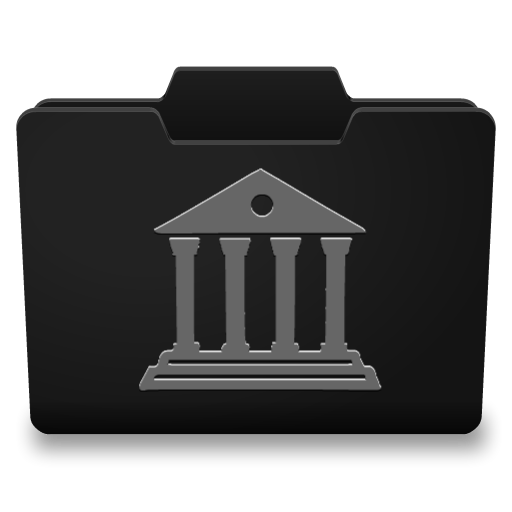 Black Grey Library Icon 512x512 png